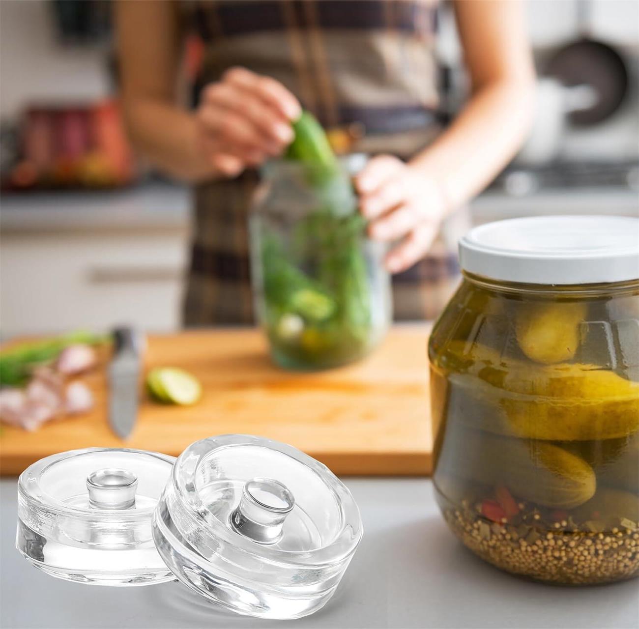 Fermentation Crock - 1pc Fermented Glass Weights Wide Mouth