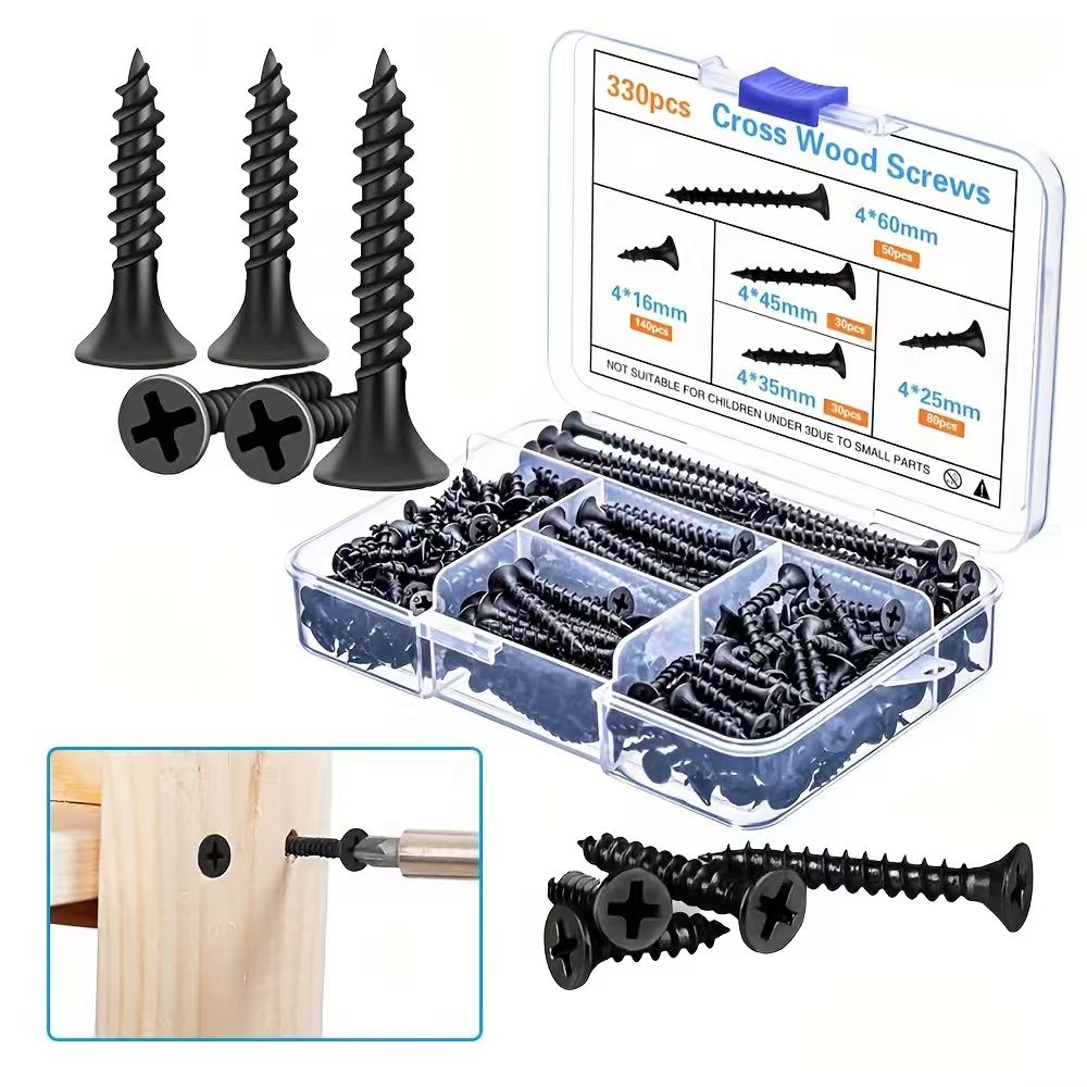 Paella Pan Steel - 330-Piece Phillips Drive Self-Tapping Screw Set,
