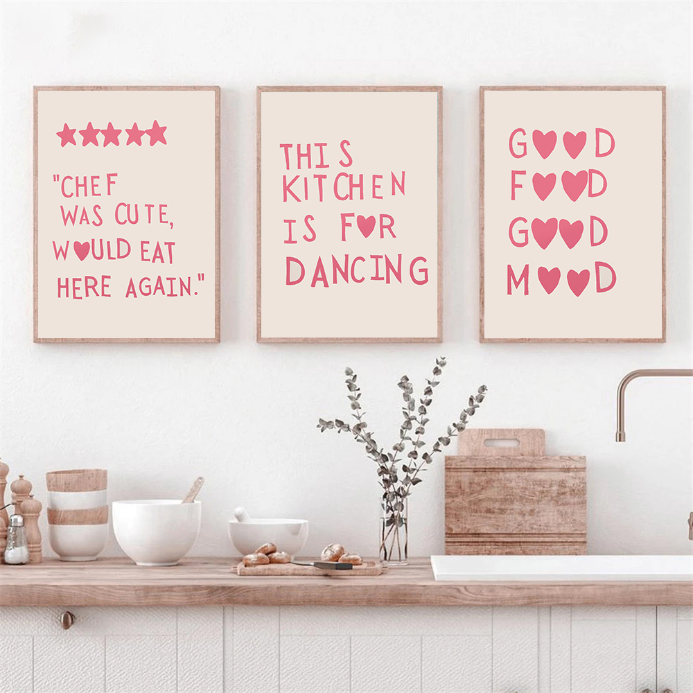 Home Cooking Quotes - Minimalist Pink Heart Chef Motivational Quotes