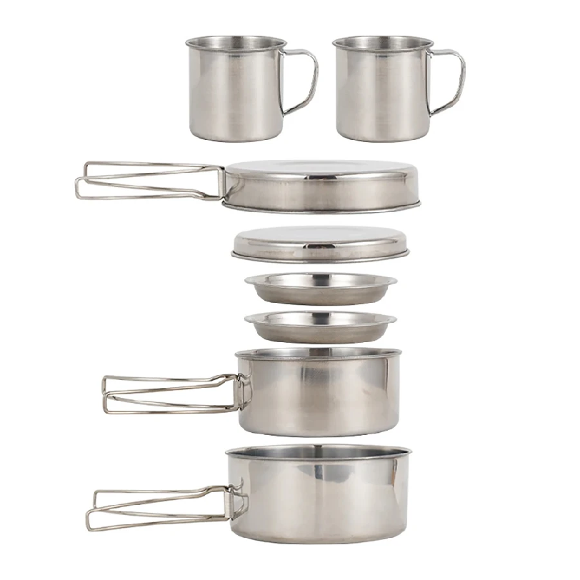8pcs/Set Camping Cookware Mess - Paella Pan Steel recensie en prijs