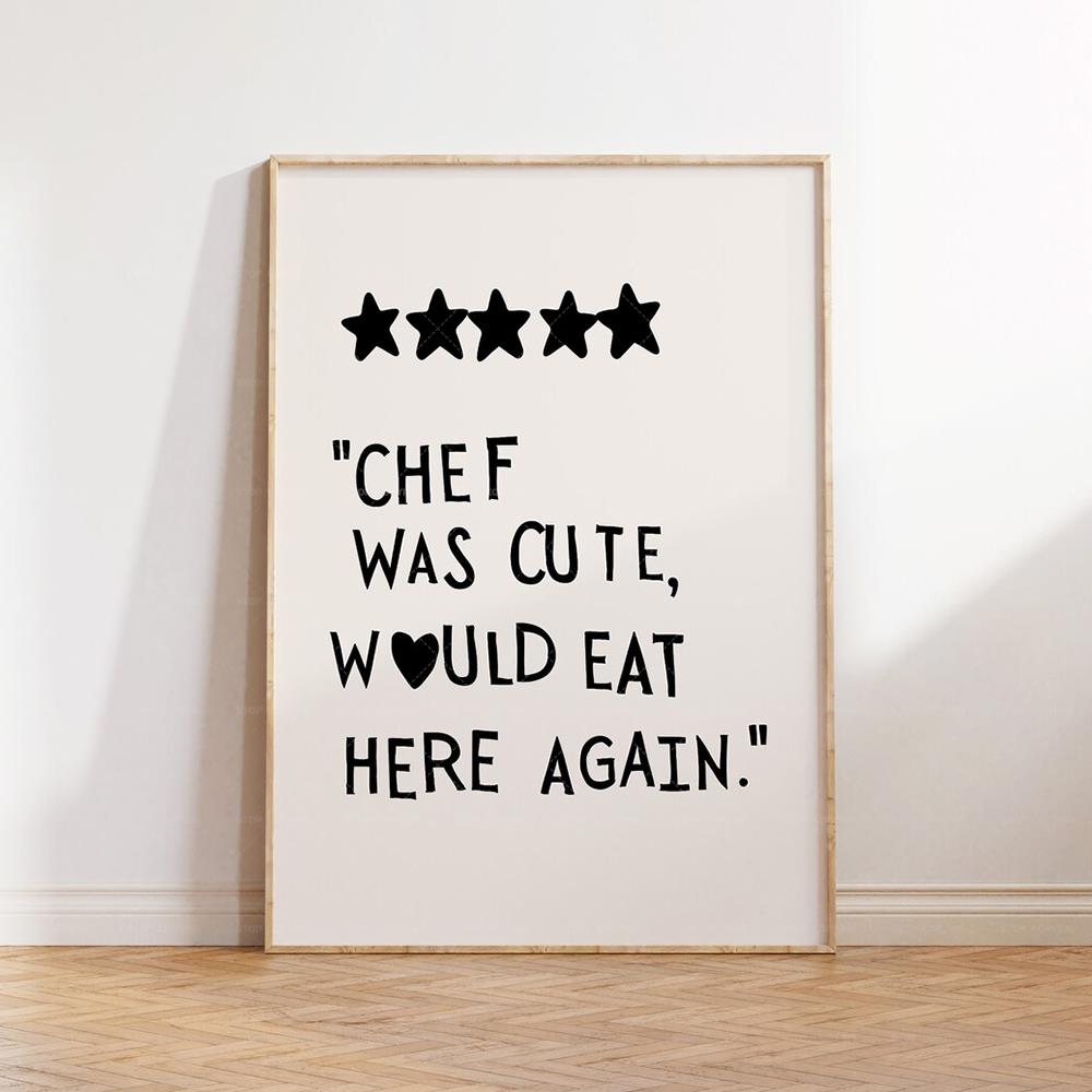 Minimalist Heart Black Chef Mo - Home Cooking Quotes recensie en prijs