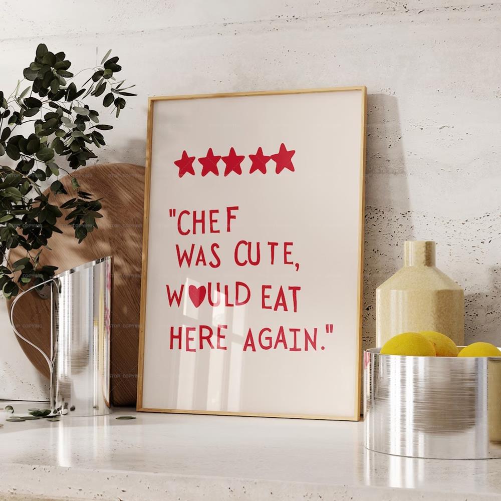 Minimalist Heart Black Chef Mo - Home Cooking Quotes recensie en prijs