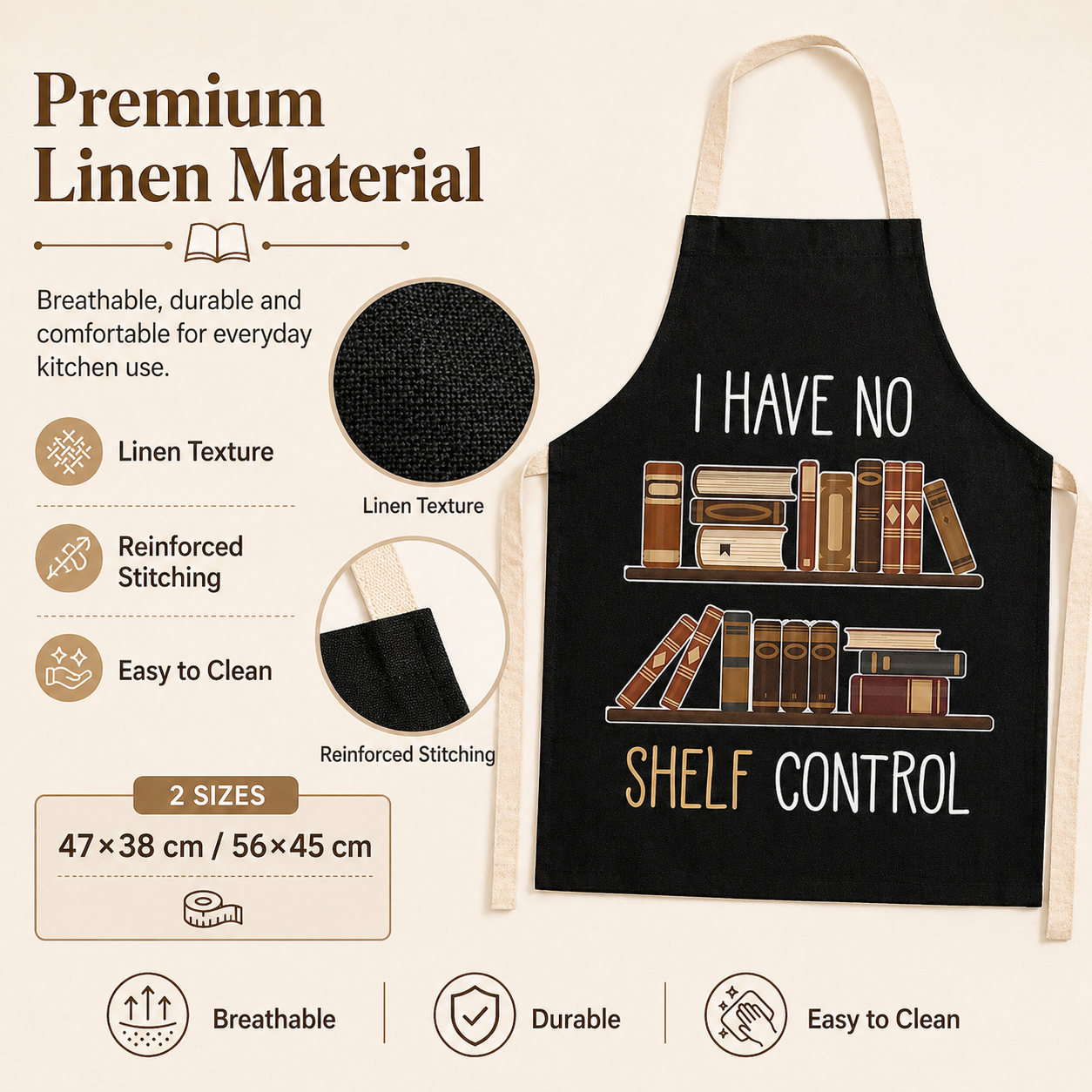 Book Lover Funny Quote Linen A - Home Cooking Quotes recensie en prijs