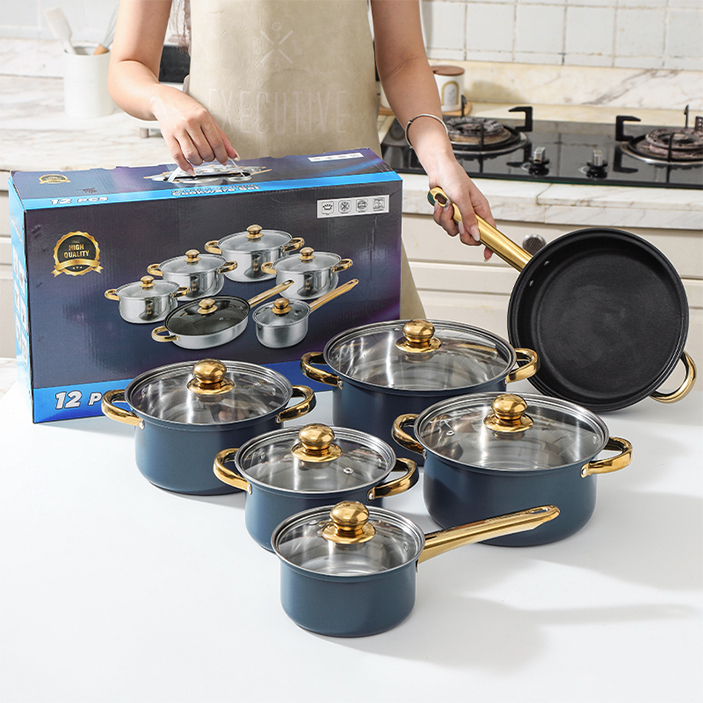 6-Piece Blue Non-Stick Cookwar - Paella Pan Steel recensie en prijs