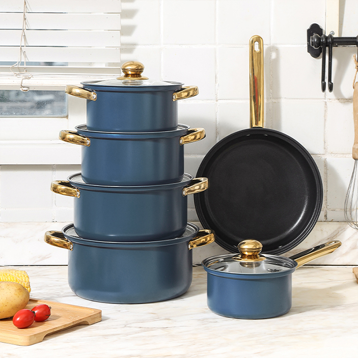 6-Piece Blue Non-Stick Cookwar - Paella Pan Steel recensie en prijs