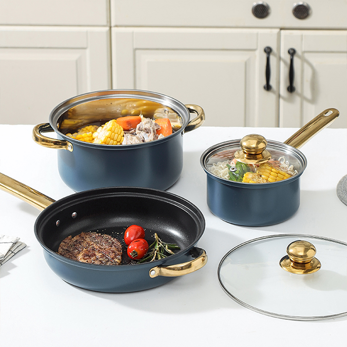 6-Piece Blue Non-Stick Cookwar - Paella Pan Steel recensie en prijs