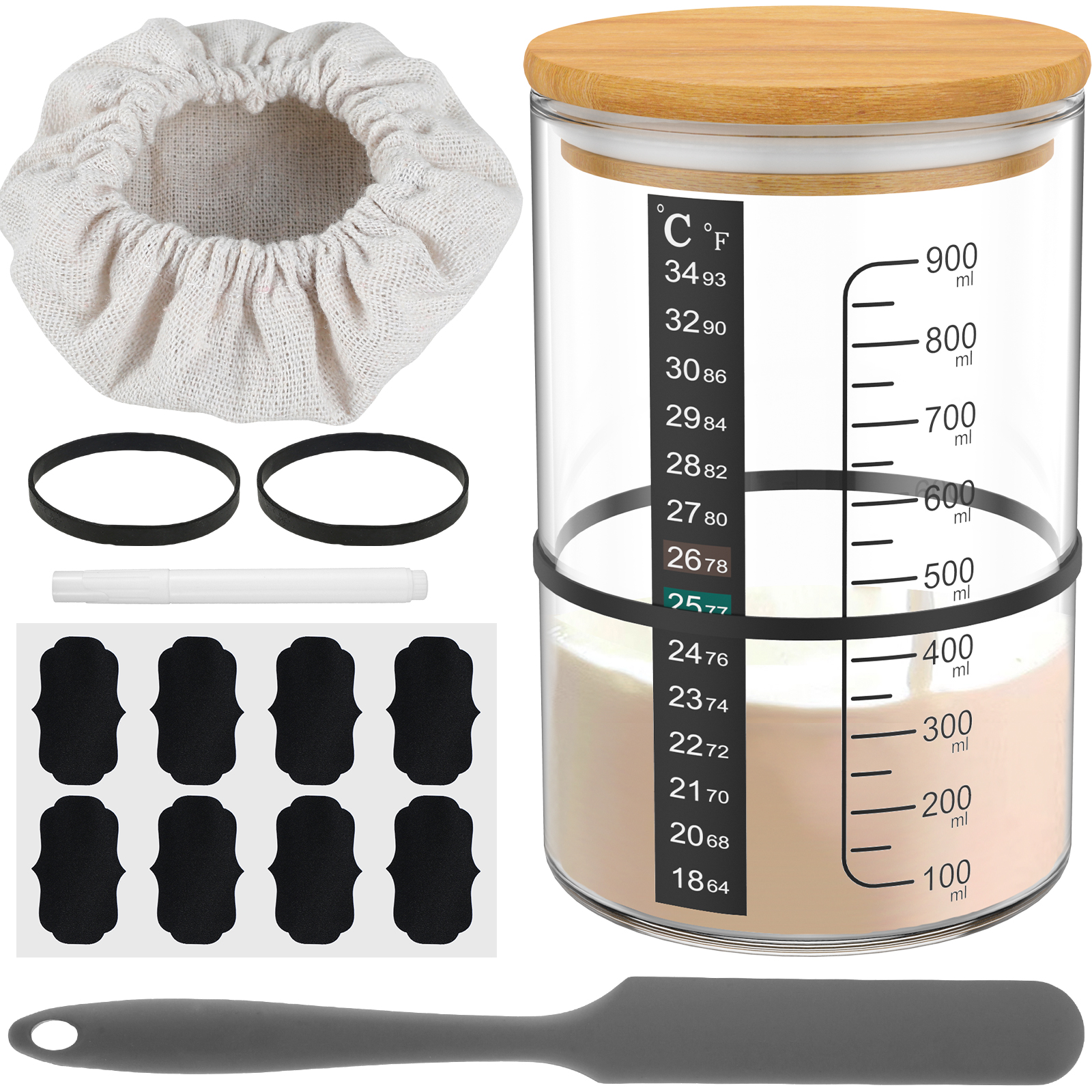 Sourdough Starter Jar 900ml Fe - Fermentation Crock recensie en prijs