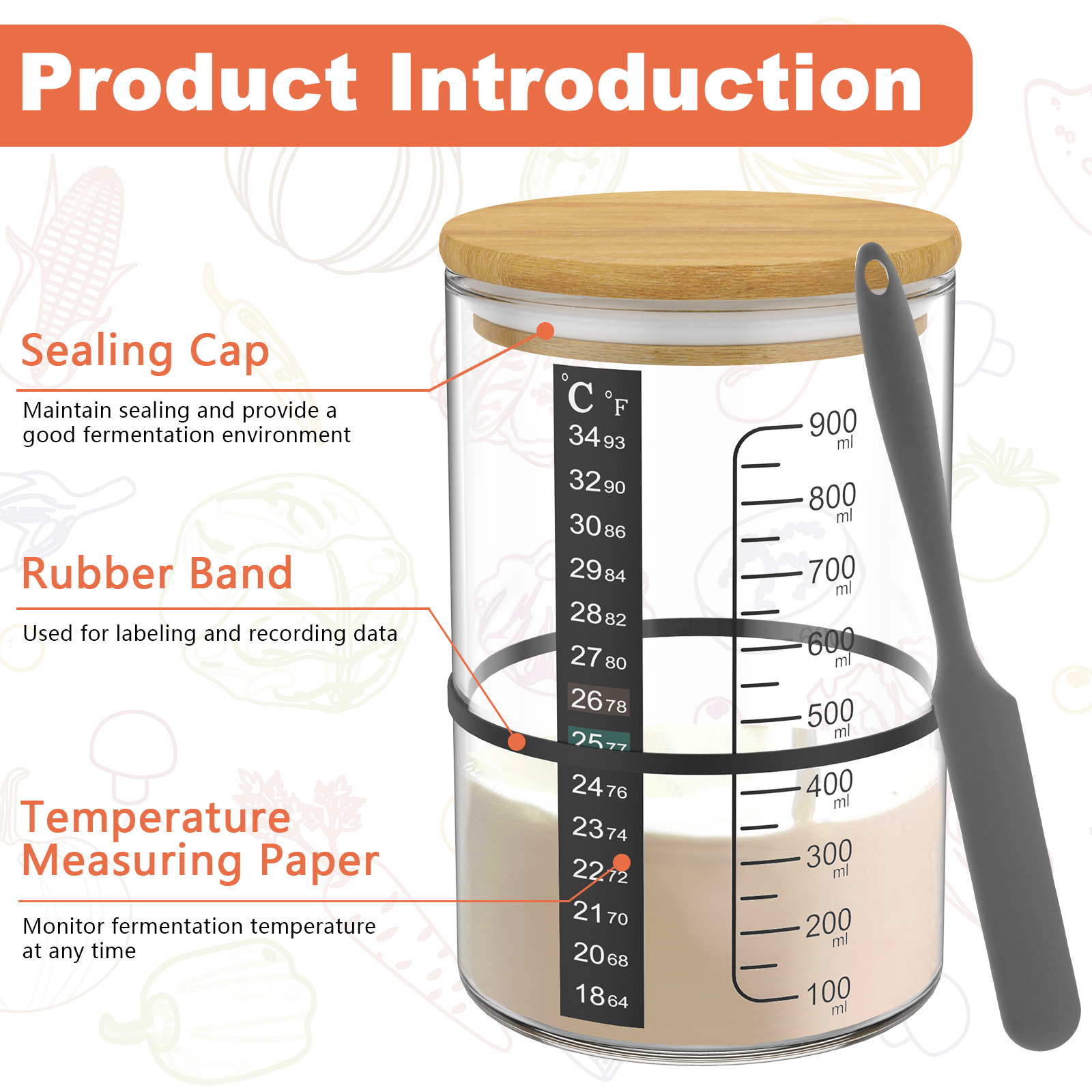 Sourdough Starter Jar 900ml Fe - Fermentation Crock recensie en prijs