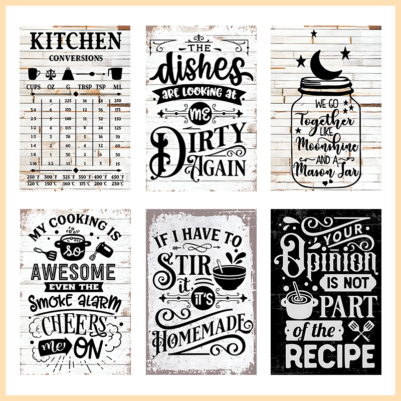 Vintage Kitchen Quote Metal Ti - Home Cooking Quotes recensie en prijs