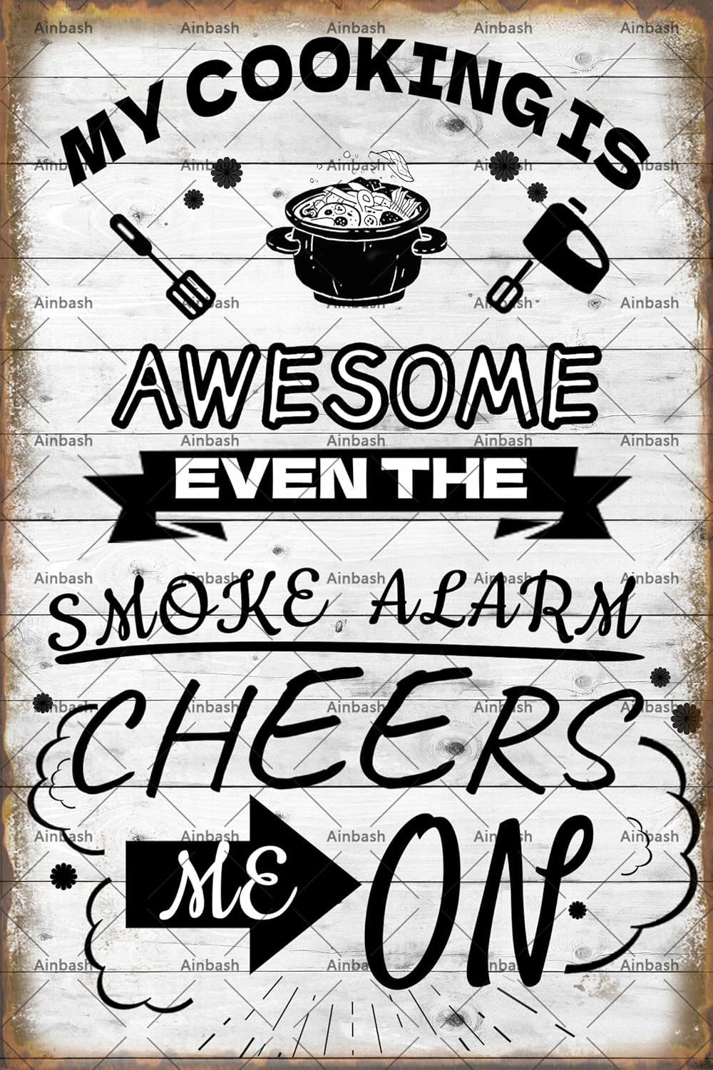 Funny Metal Tin Sign My Cookin - Home Cooking Quotes recensie en prijs