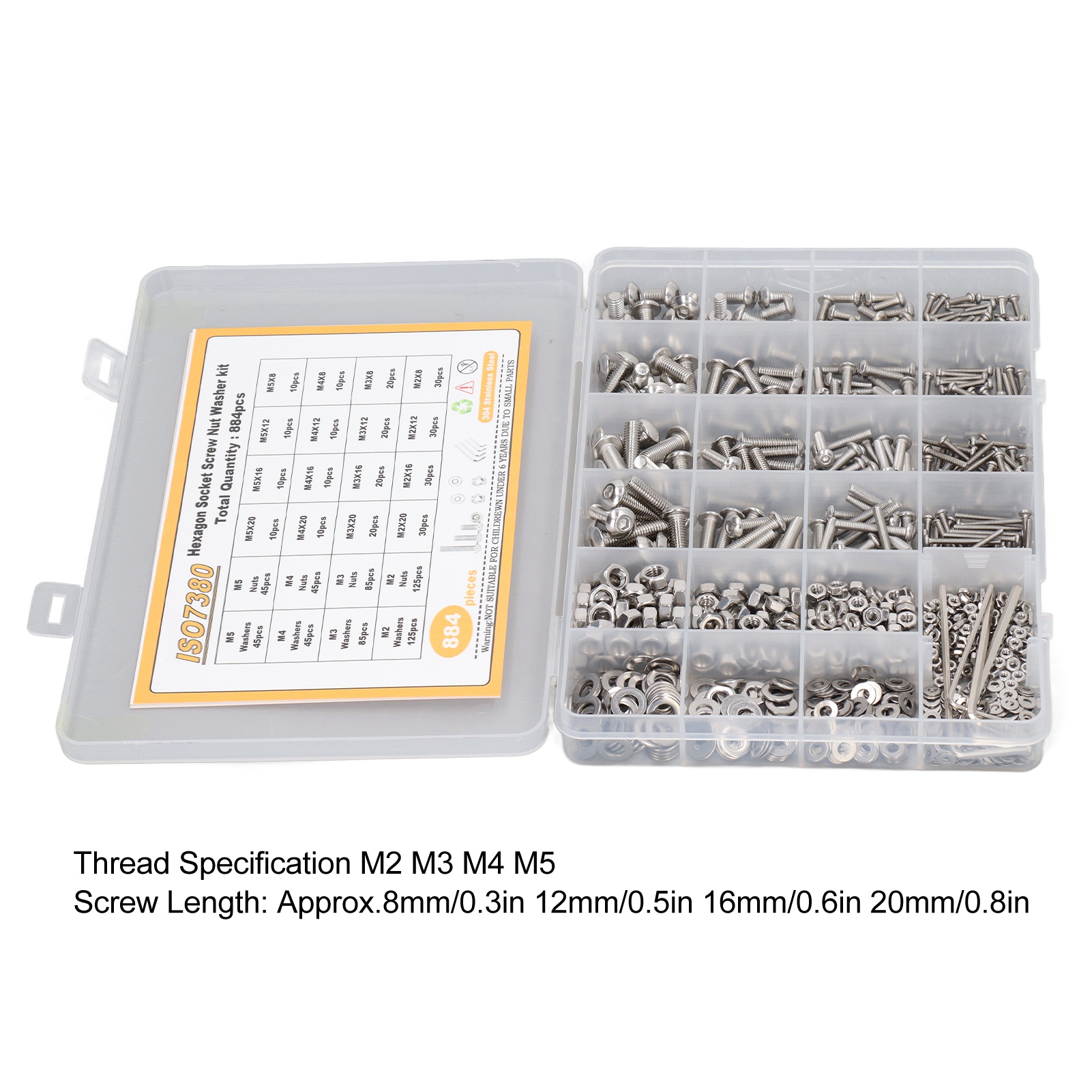 884 Pcs Stainless Steel Screw  - Paella Pan Steel recensie en prijs