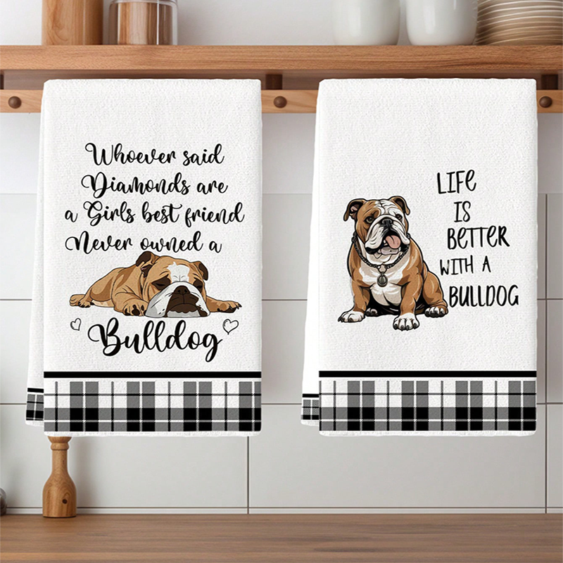 2Pcs, Bulldog Cute Quotes Kitc - Home Cooking Quotes recensie en prijs