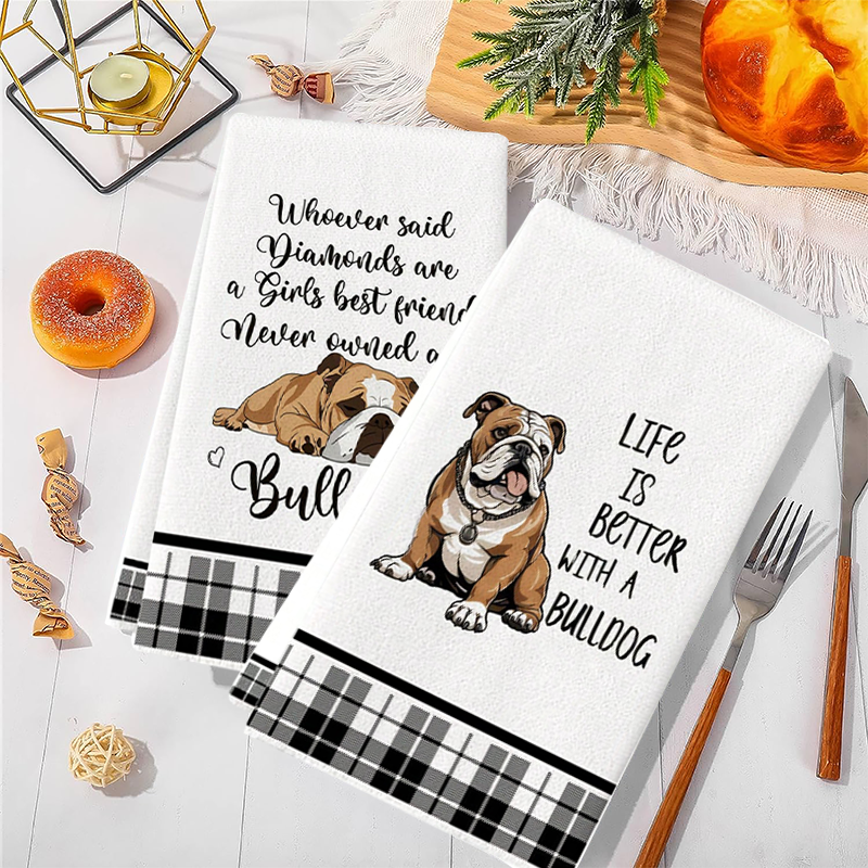 2Pcs, Bulldog Cute Quotes Kitc - Home Cooking Quotes recensie en prijs