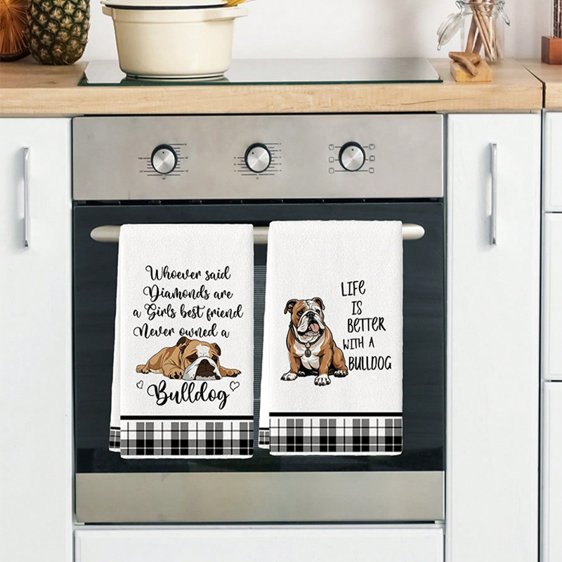 2Pcs, Bulldog Cute Quotes Kitc - Home Cooking Quotes recensie en prijs