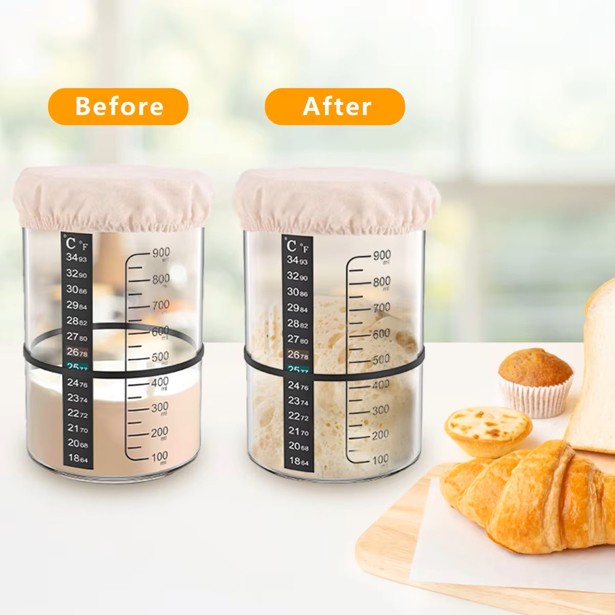 1500/900ml Sourdough Starter J - Fermentation Crock recensie en prijs