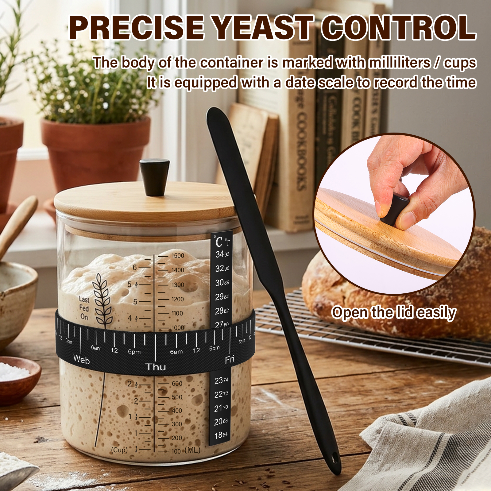 1500/900ml Sourdough Starter J - Fermentation Crock recensie en prijs