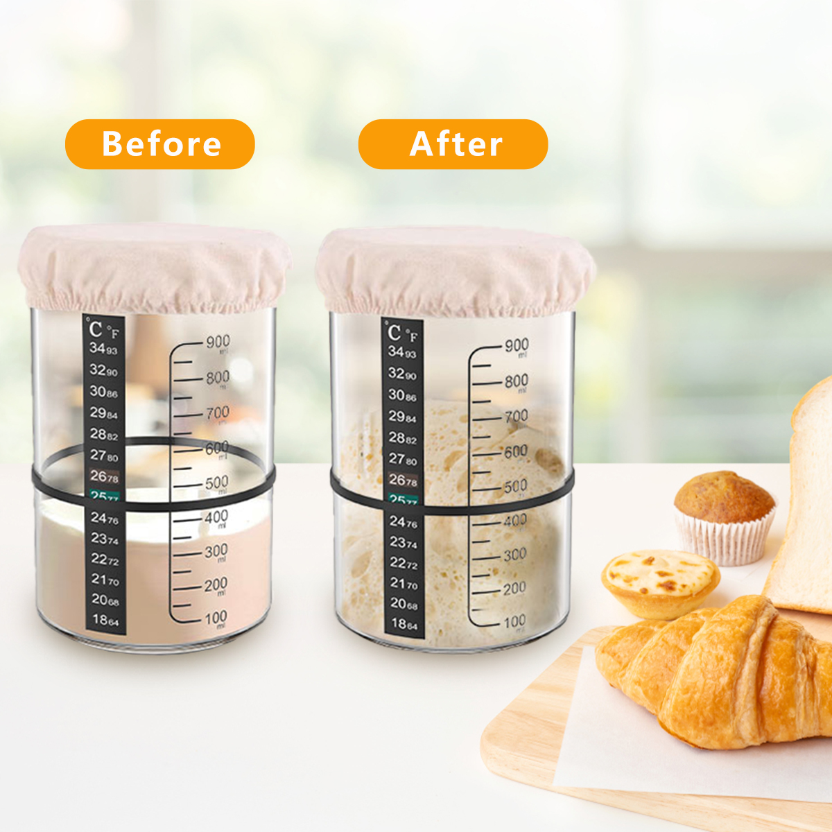 Sourdough Starter Jar Kit 1000 - Fermentation Crock recensie en prijs