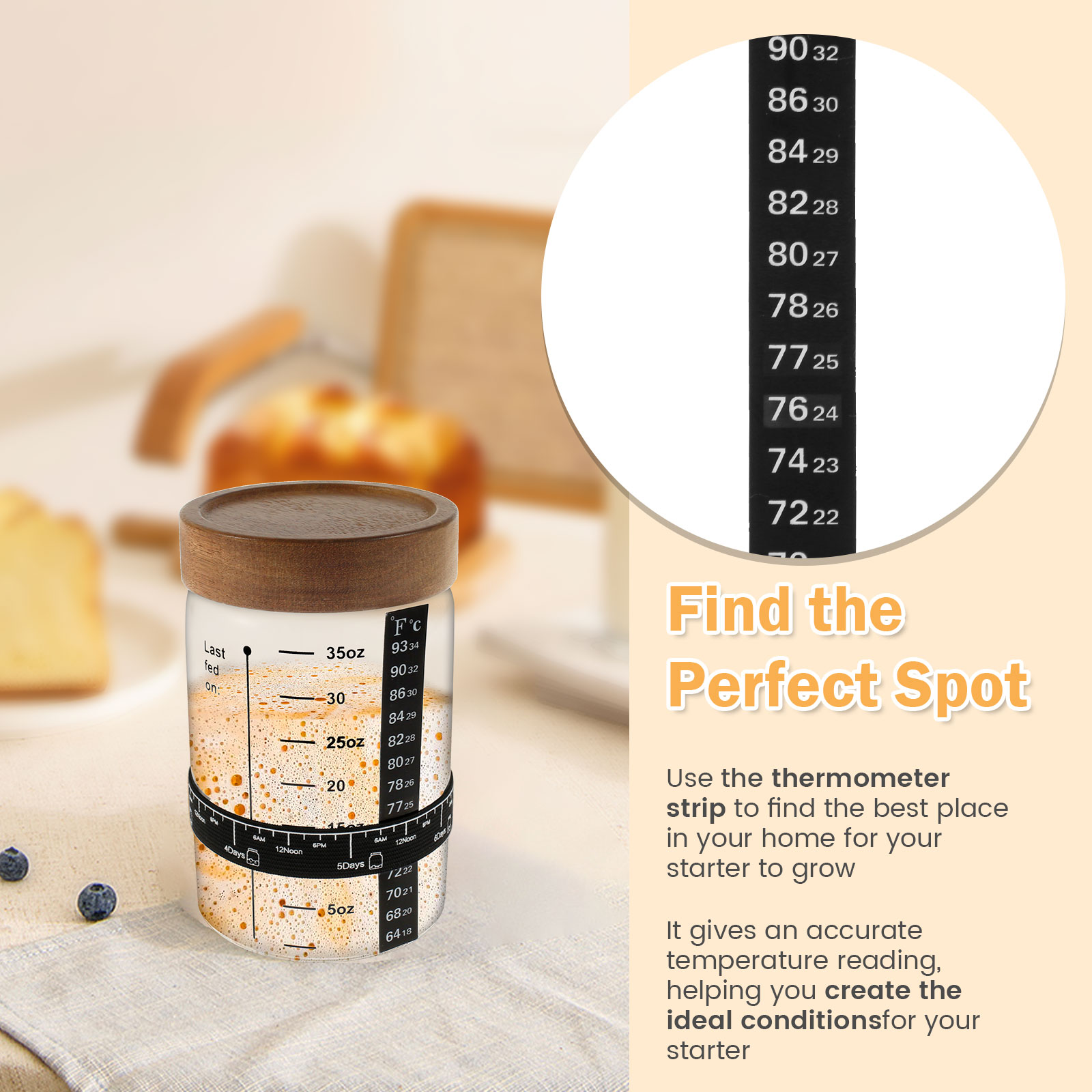 Sourdough Starter Jar Kit 1000 - Fermentation Crock recensie en prijs