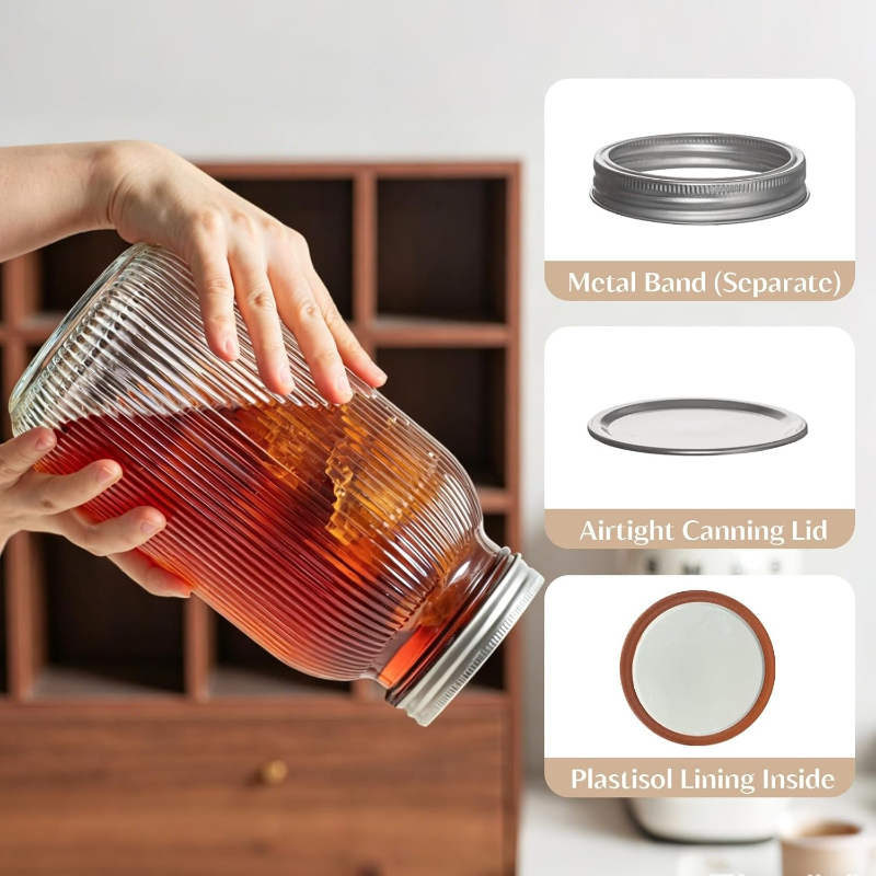 2PCS Wide-Mouth Glass Mason Ja - Fermentation Crock recensie en prijs