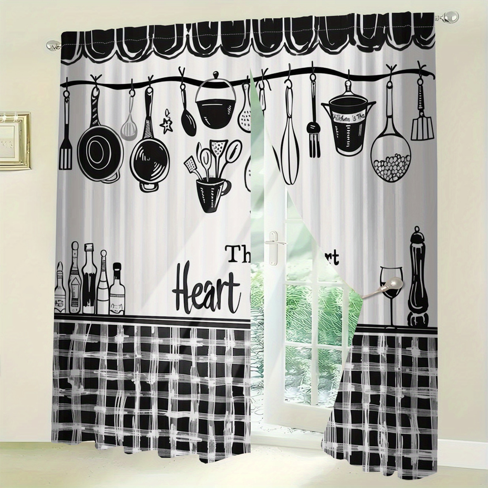 Kitchen Utensils Text Curtains - Home Cooking Quotes recensie en prijs
