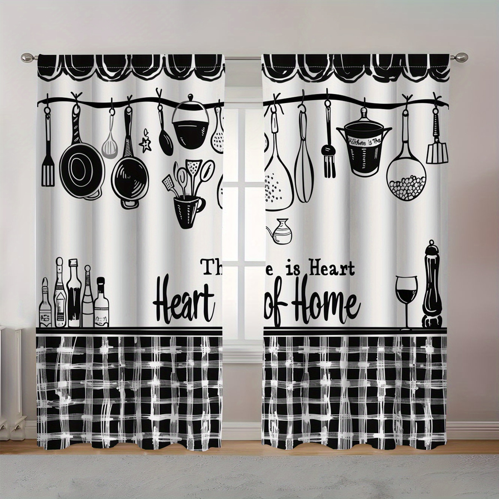 Kitchen Utensils Text Curtains - Home Cooking Quotes recensie en prijs